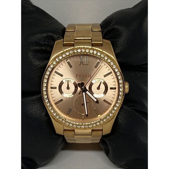 Fossil ES4315 Women's Stainless Steel Analog Rose Gold Dial Quartz Watch WO637 - Picture 3 of 12